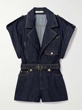 ZIMMERMANN
CRUSH DENIM PLAYSUIT - NIGHT SKY 4 NWT